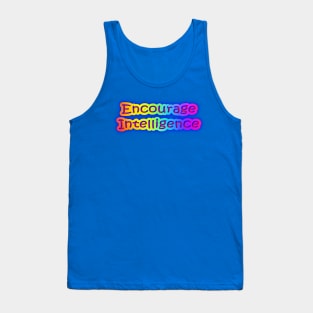 Encourage Intelligence Neon Retro Rainbow Tank Top